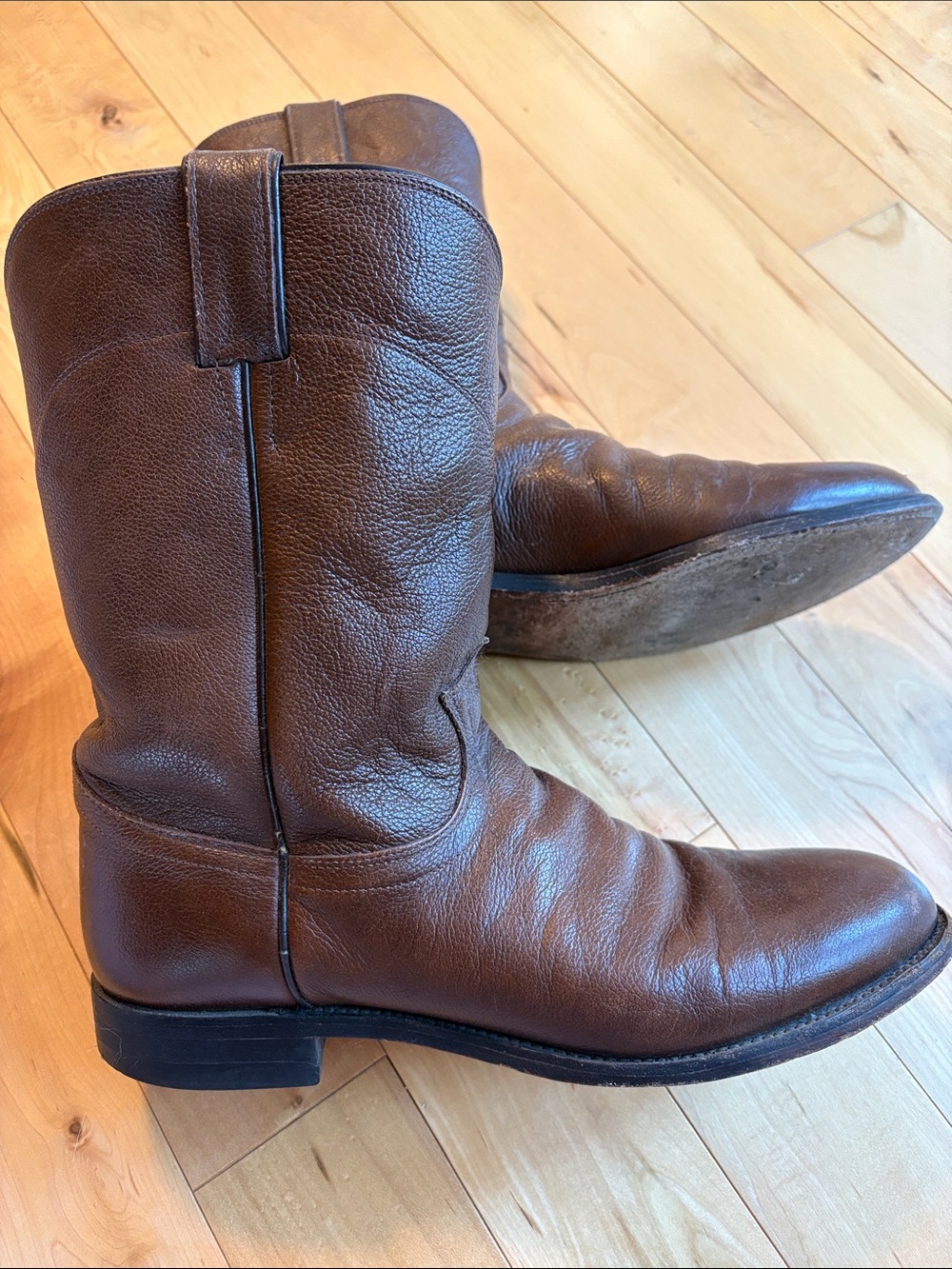 Justin Mens Leather Boot - Mens Size 10D